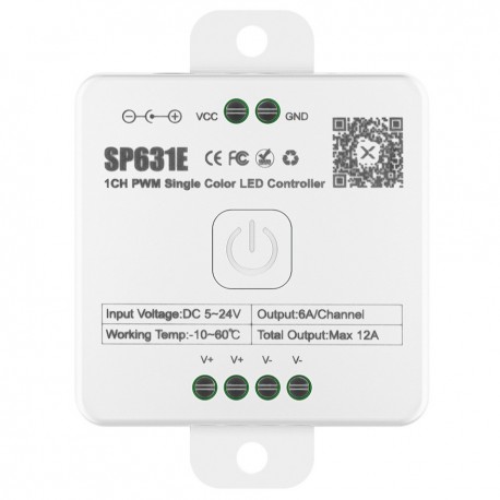 Kontroler LED SPERLL Single Color SP631E 12A 5-24V