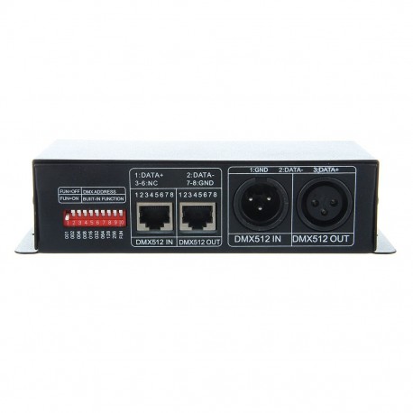 Kontroler Dekoder DMX 512 RGB 24A 3x8A 288/576W 12-24V